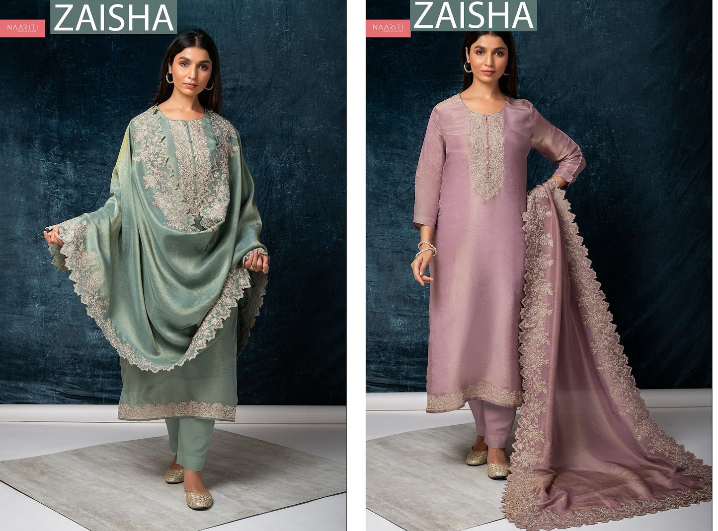 Zaisha Naariti Tissue Pant Style Suits Manufacturer