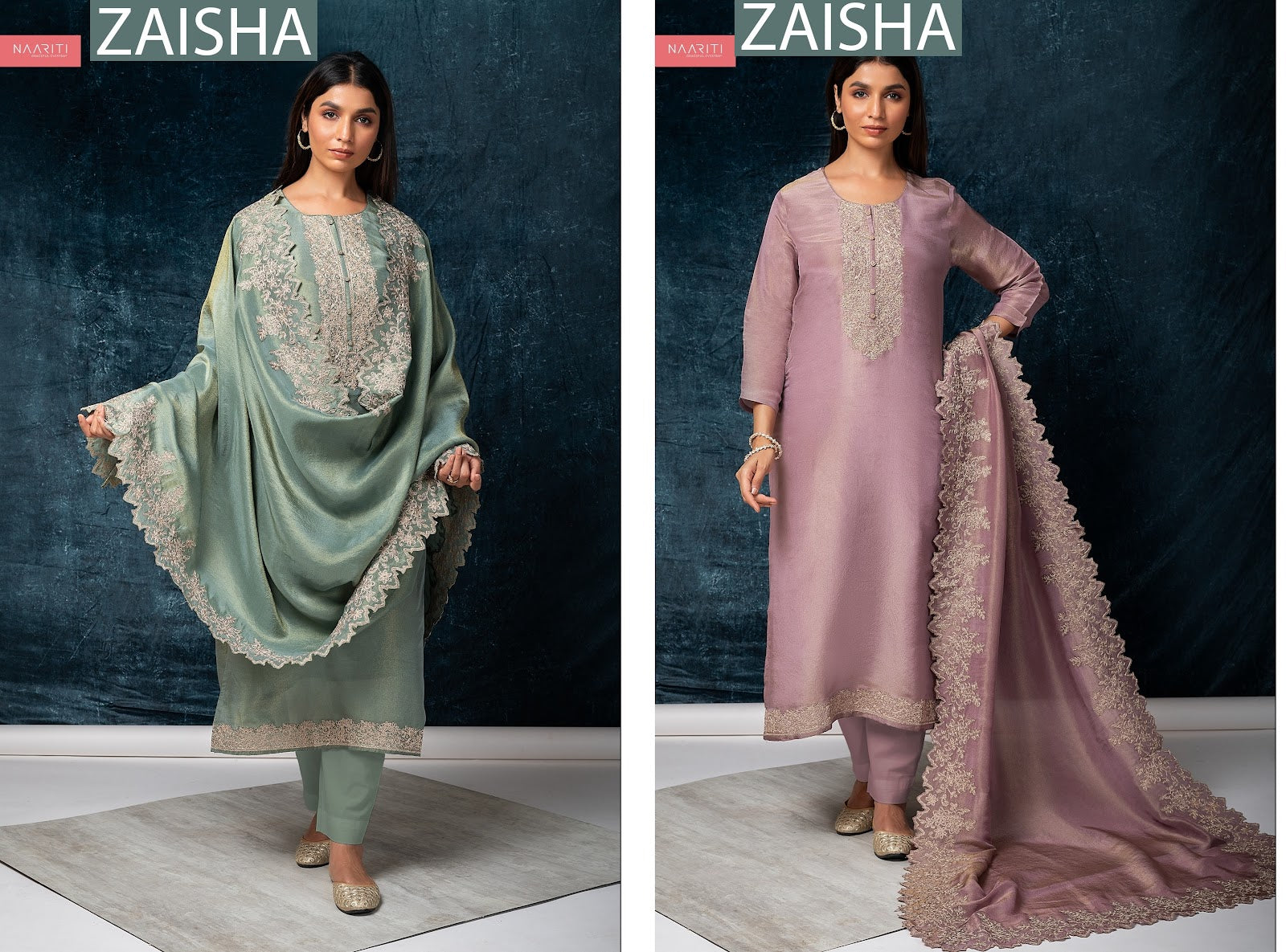 Zaisha Naariti Tissue Pant Style Suits Manufacturer