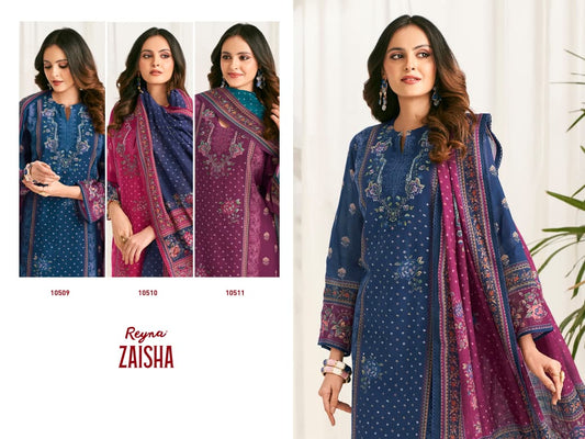 Zaisha Reyna Mul Chanderi Pant Style Suits Wholesaler