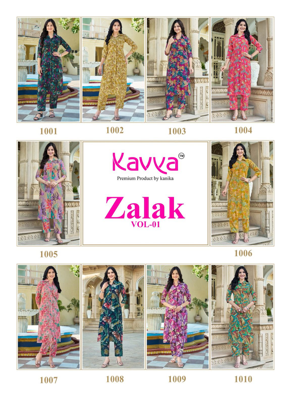 Zalak Vol 1 Kavya Chanderi Co Ord Set Exporter India