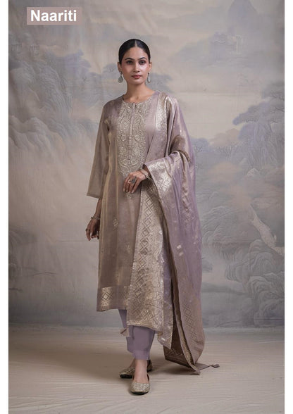 Zalata 2856 Naariti Tissue Silk Pant Style Suits Exporter Ahmedabad