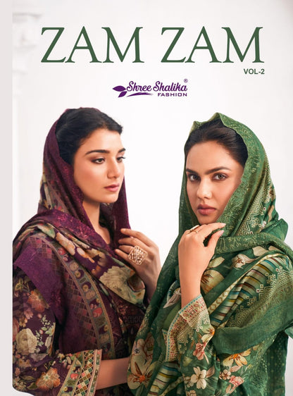 Zam Zam Vol 2 Shree Shalika Fashion Cotton Lawn Pant Style Suits Wholesale