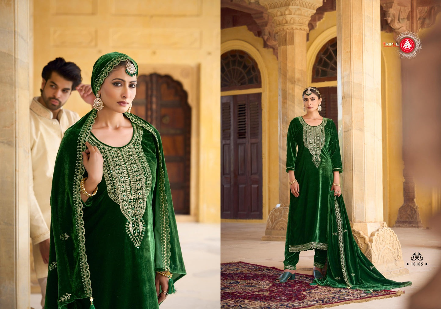 Zanaar Triple Aaa Viscose Velvet Suits Wholesaler India