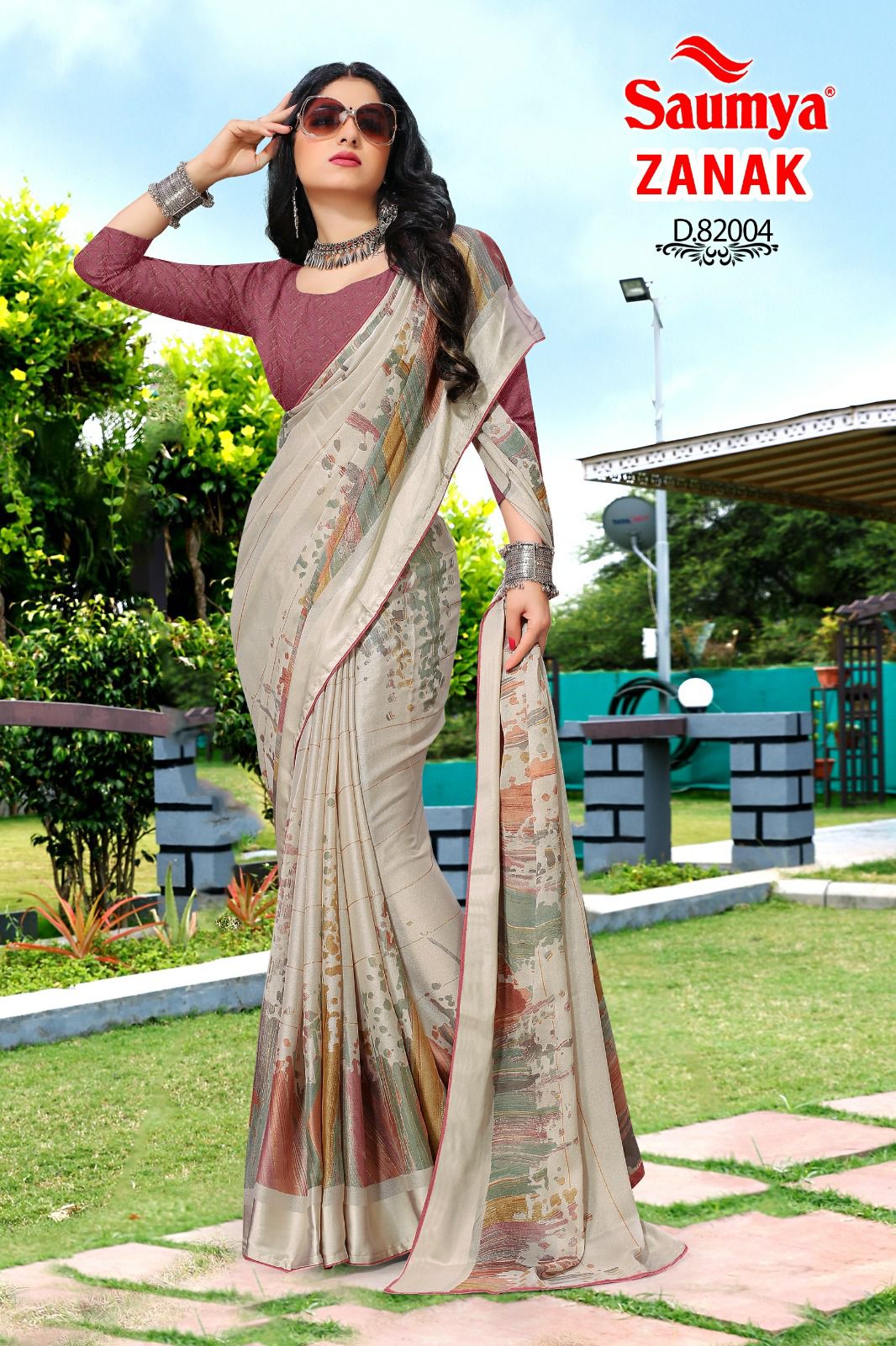 Zanak Saumya J Crape Sarees