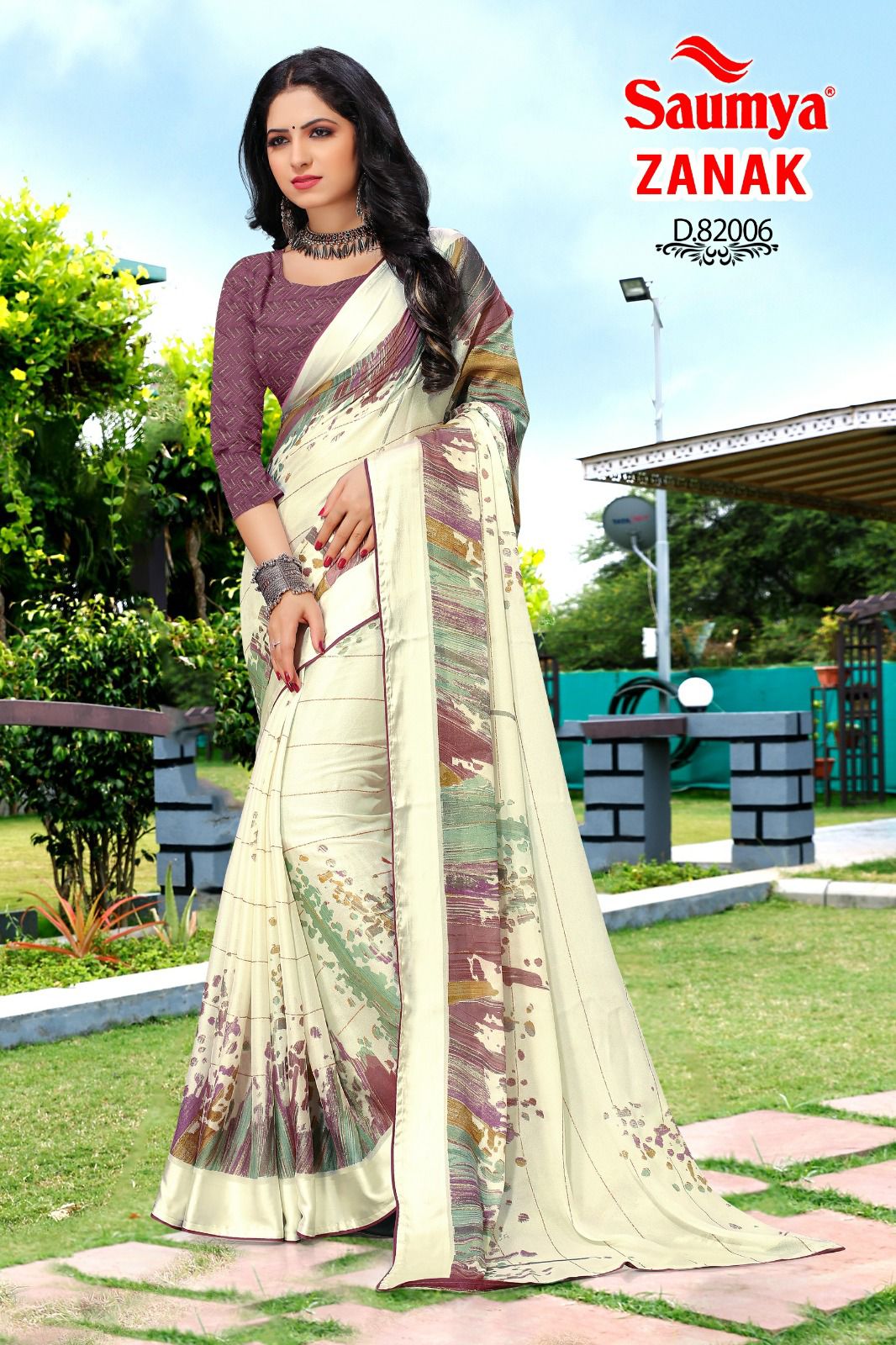 Zanak Saumya J Crape Sarees