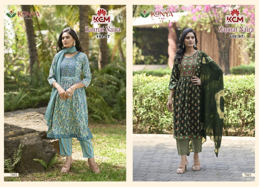 Zannat Naira Vol 7 Kanya Kcm Capsule Readymade Pant Style Suits Wholesaler Gujarat