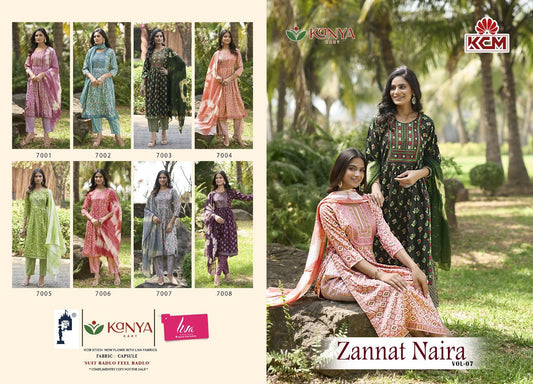 Zannat Naira Vol 7 Kcm Capsule Readymade Pant Style Suits Exporter