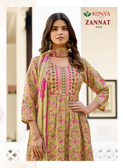 Zannat Vol 10 Kanya Kart Capsule Readymade Anarkali Suits Manufacturer