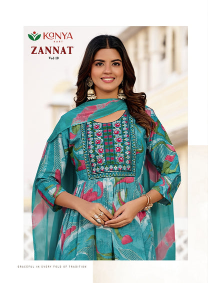 Zannat Vol 10 Kanya Kart Capsule Readymade Anarkali Suits Manufacturer
