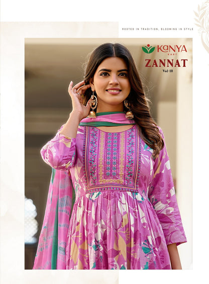 Zannat Vol 10 Kanya Kart Capsule Readymade Anarkali Suits Manufacturer