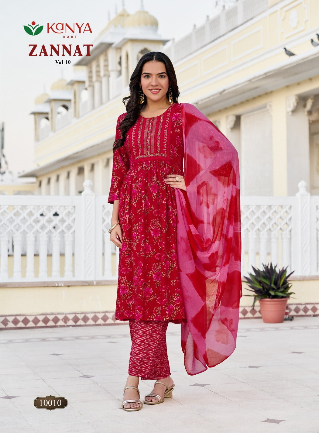 Zannat Vol 10 Kanya Kart Capsule Readymade Anarkali Suits Manufacturer