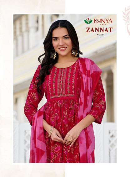 Zannat Vol 10 Kanya Kart Capsule Readymade Anarkali Suits Manufacturer