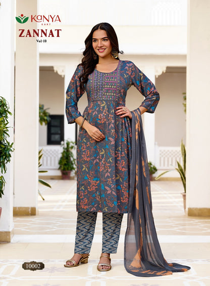 Zannat Vol 10 Kanya Kart Capsule Readymade Anarkali Suits Manufacturer