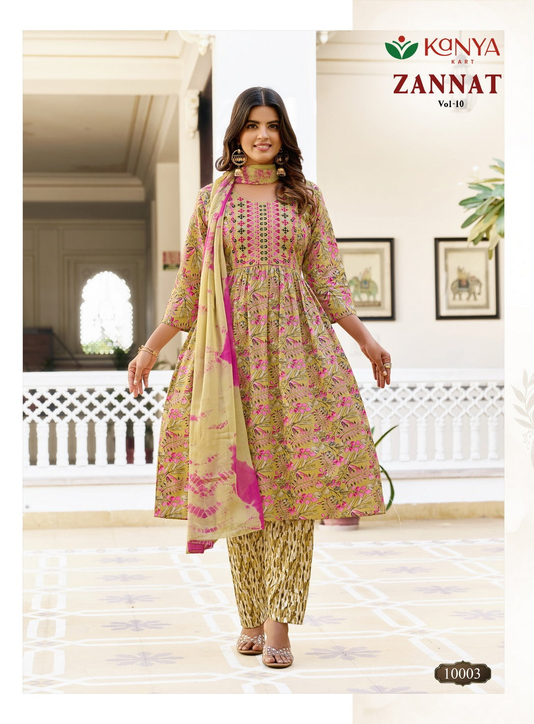 Zannat Vol 10 Kanya Kart Capsule Readymade Anarkali Suits Manufacturer