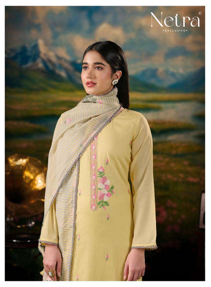 Zanya Netra Banarasi Pant Style Suits Exporter Ahmedabad