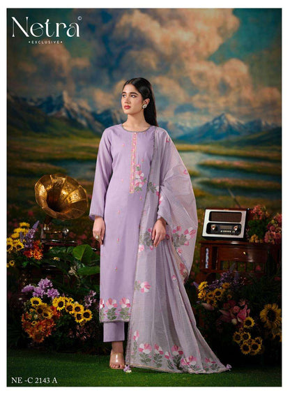 Zanya Netra Banarasi Pant Style Suits Exporter Ahmedabad