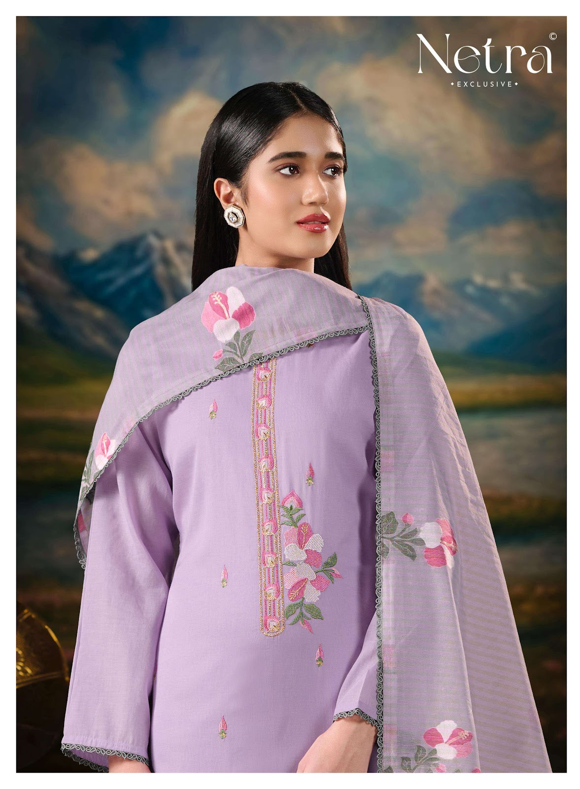 Zanya Netra Banarasi Pant Style Suits Exporter Ahmedabad