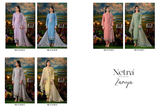 Zanya Netra Banarasi Pant Style Suits Exporter Ahmedabad
