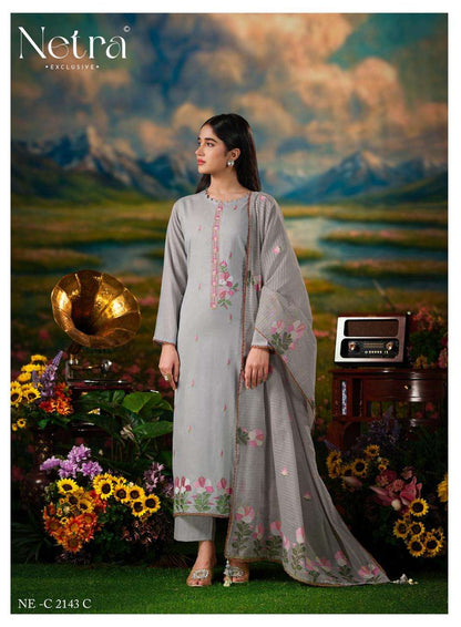 Zanya Netra Banarasi Pant Style Suits Exporter Ahmedabad