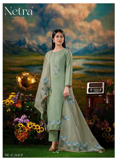 Zanya Netra Banarasi Pant Style Suits Exporter Ahmedabad
