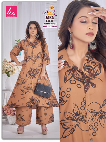 Zara 1310 Noor Liva Co Ord Set Wholesaler India