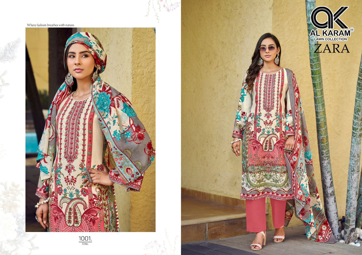 Zara Al Karam Cotton Rayon Karachi Salwar Suits Exporter Ahmedabad