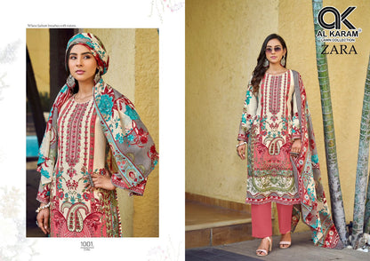 Zara Al Karam Cotton Rayon Karachi Salwar Suits Exporter Ahmedabad