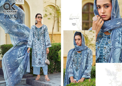 Zara Al Karam Cotton Rayon Karachi Salwar Suits Exporter Ahmedabad