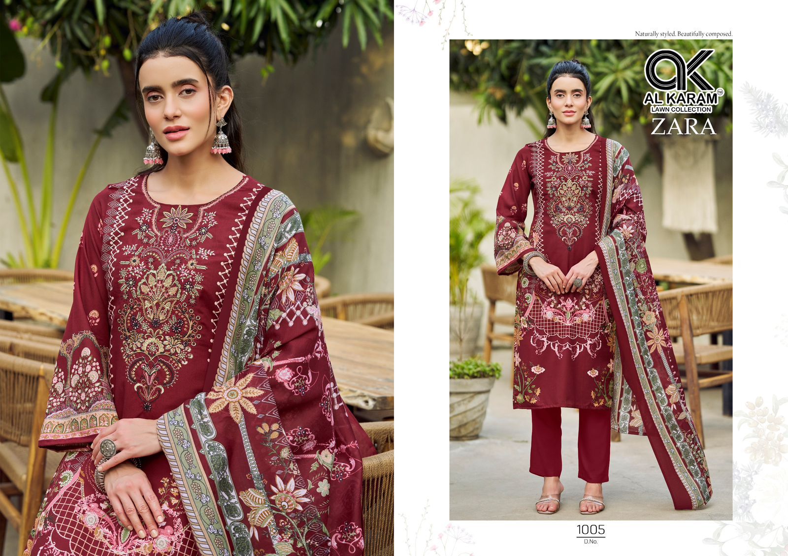 Zara Al Karam Cotton Rayon Karachi Salwar Suits Exporter Ahmedabad