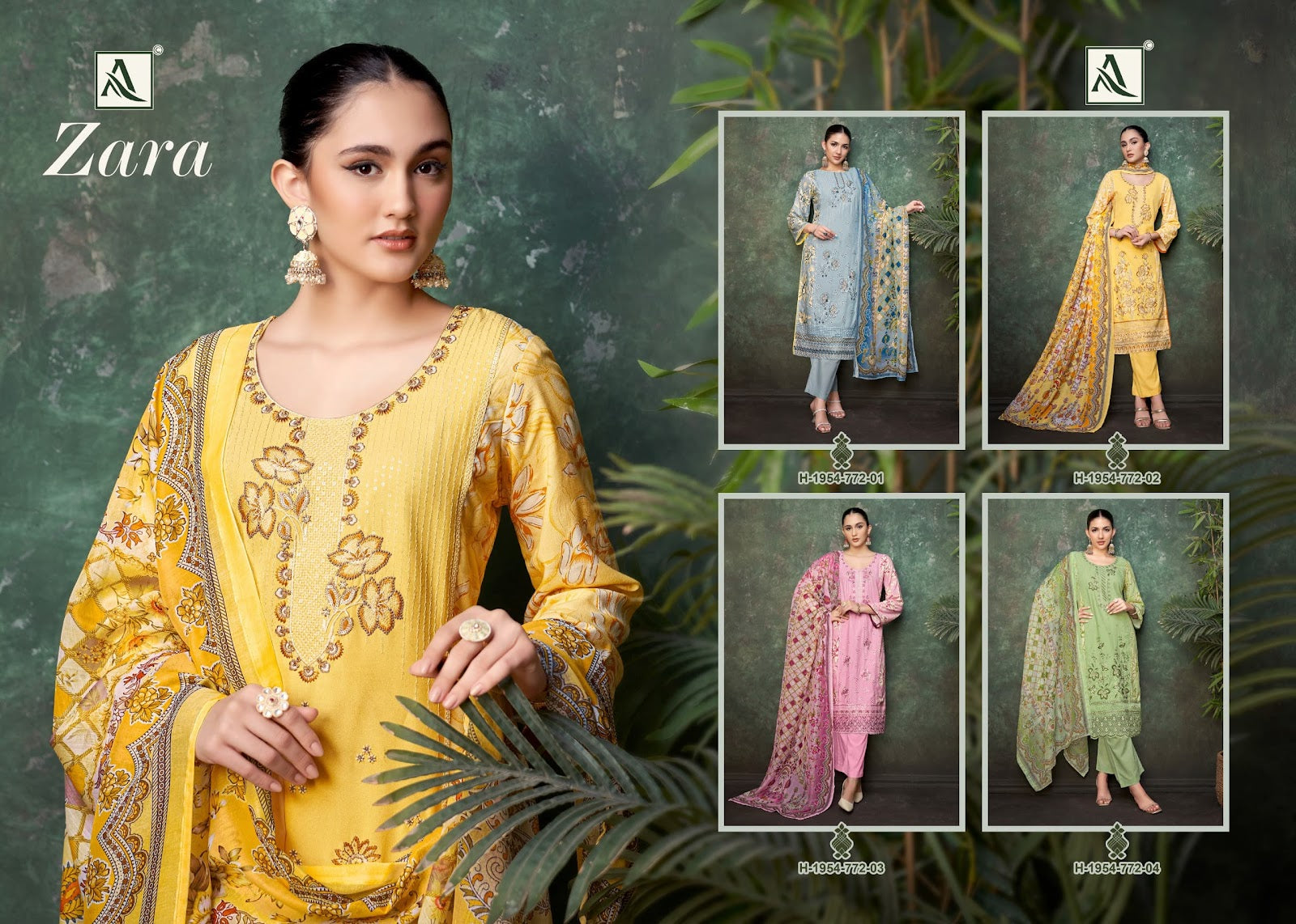 Zara Alok Viscose Reyon Karachi Salwar Suits Supplier Ahmedabad