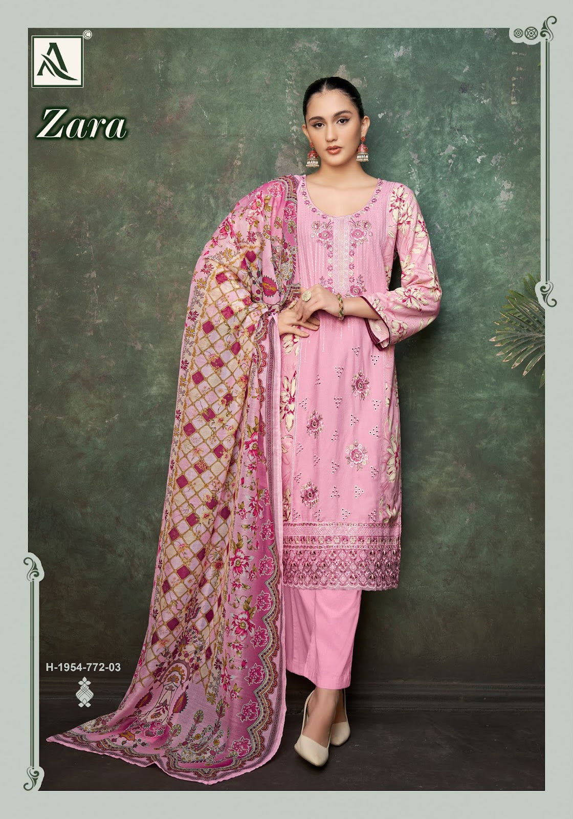 Zara Alok Viscose Reyon Karachi Salwar Suits Supplier Ahmedabad