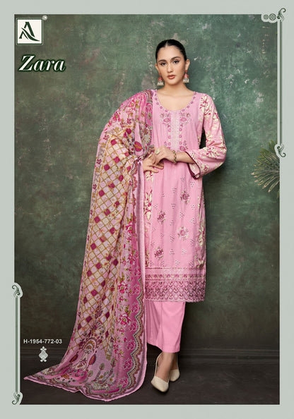Zara Alok Viscose Reyon Karachi Salwar Suits Supplier Ahmedabad