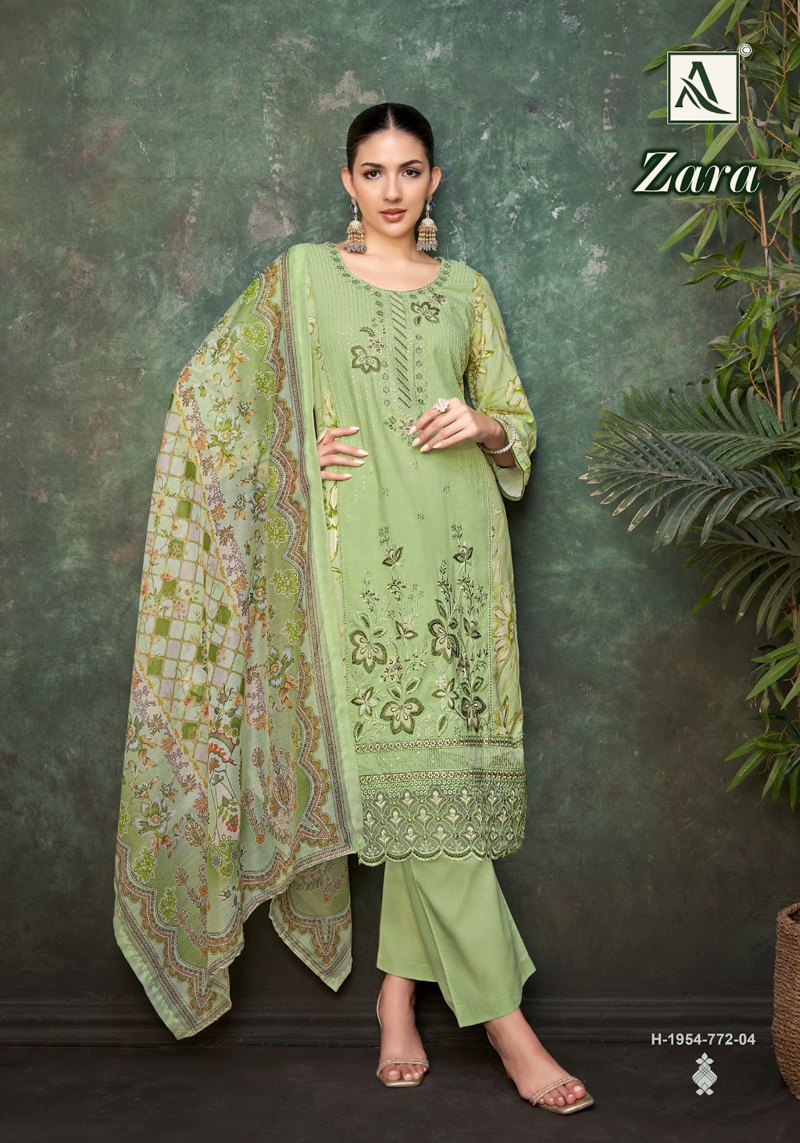Zara Alok Viscose Reyon Karachi Salwar Suits Supplier Ahmedabad