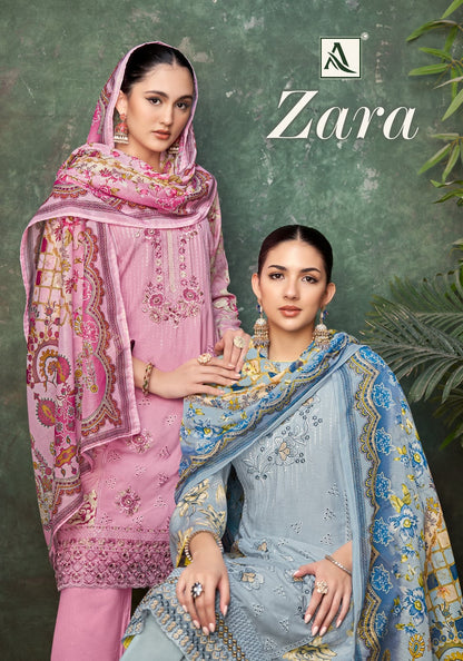 Zara Alok Viscose Reyon Karachi Salwar Suits Supplier Ahmedabad