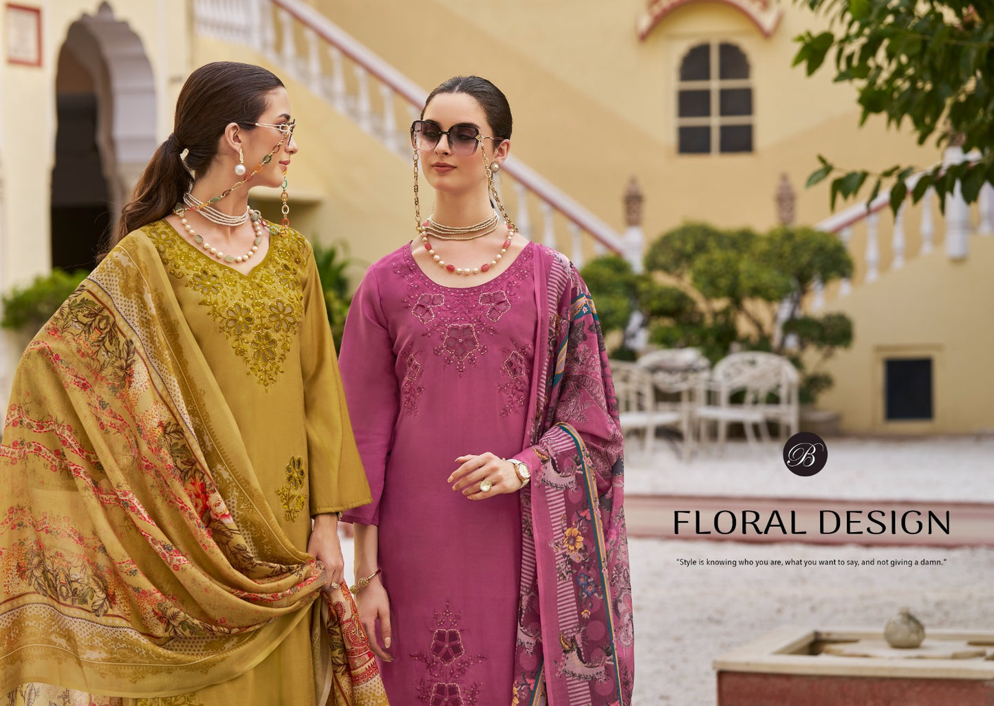 Zara Belliza Designer Studio Roman Silk Karachi Salwar Suits Manufacturer