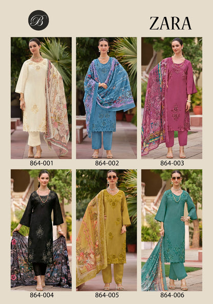 Zara Belliza Designer Studio Roman Silk Karachi Salwar Suits Manufacturer