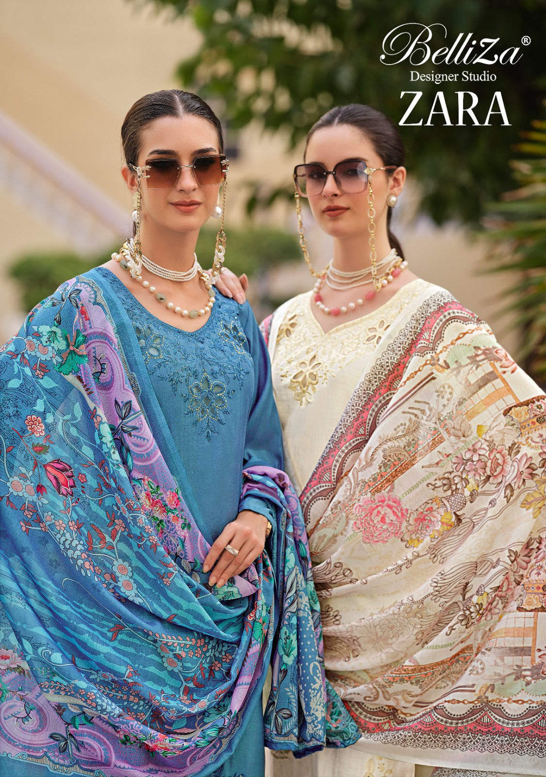 Zara Belliza Designer Studio Roman Silk Karachi Salwar Suits Manufacturer