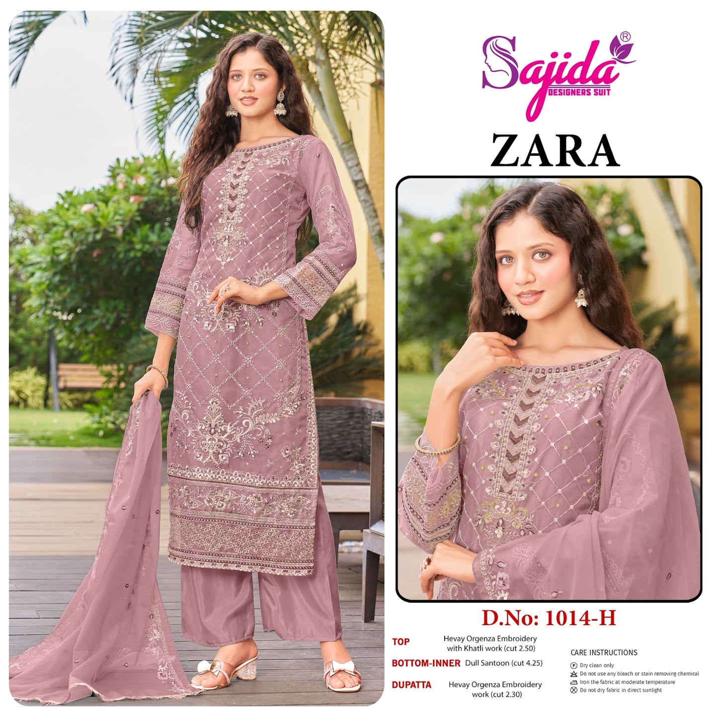 Zara Efgh Sajida Organza Pakistani Salwar Suits Manufacturer India