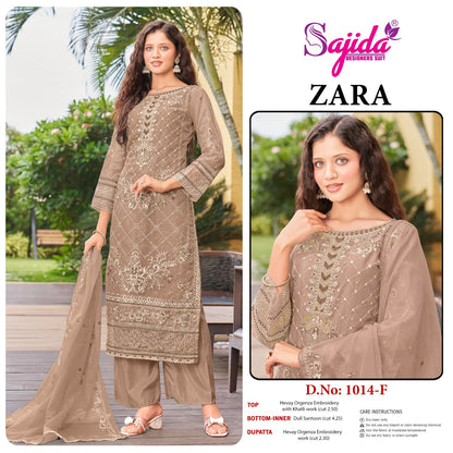 Zara Efgh Sajida Organza Pakistani Salwar Suits Manufacturer India