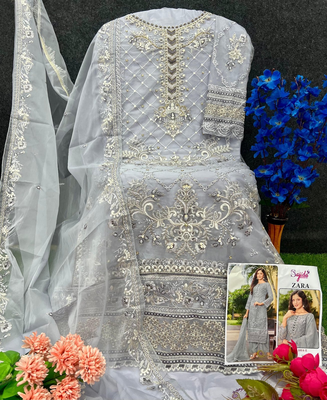 Zara Efgh Sajida Organza Pakistani Salwar Suits Manufacturer India