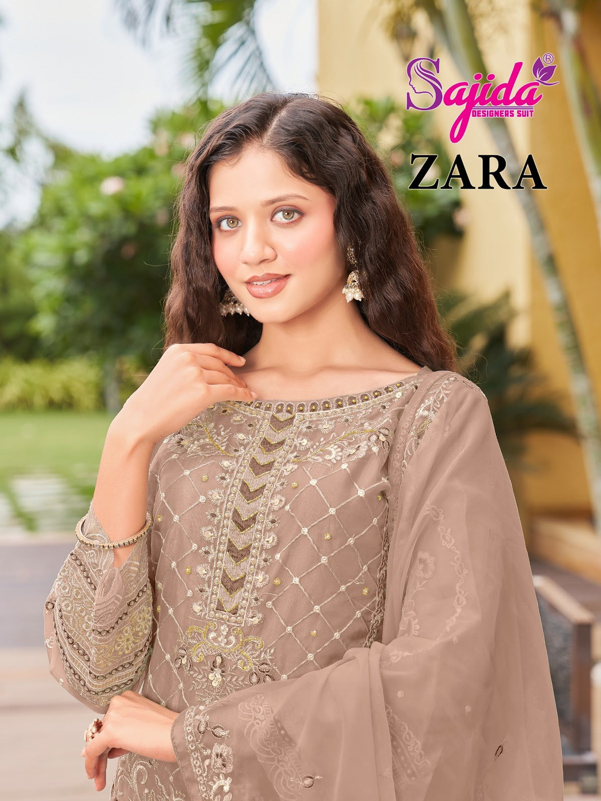 Zara Efgh Sajida Organza Pakistani Salwar Suits Manufacturer India