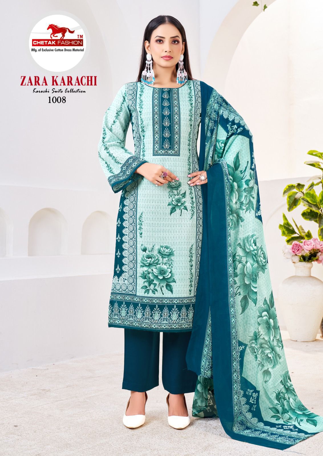 Zara Karachi Vol 1 Chetak Fashion Cotton Salwar Suits Wholesale Price