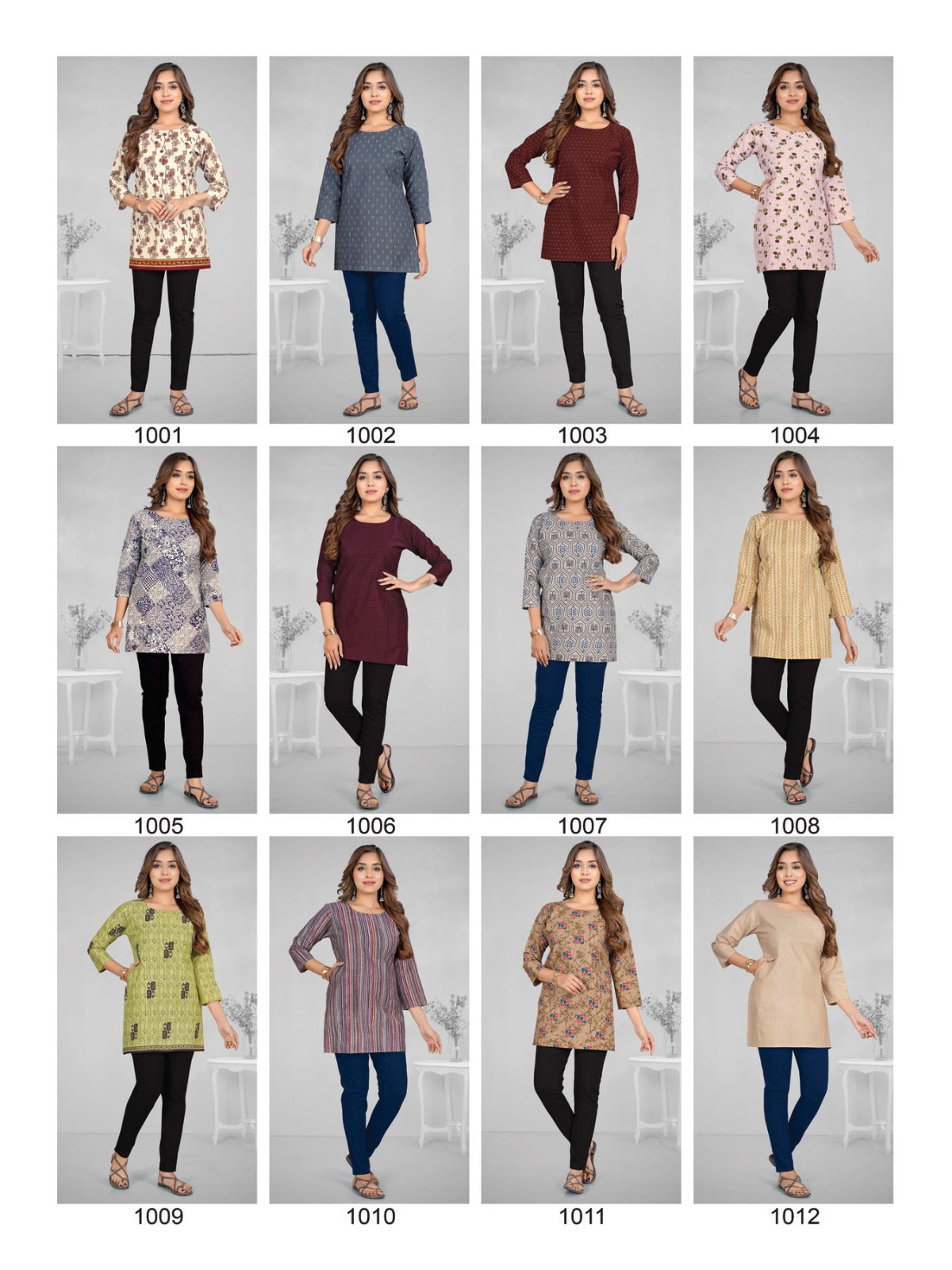 Zara Kundan Tex Cotton Short Kurtis Supplier India