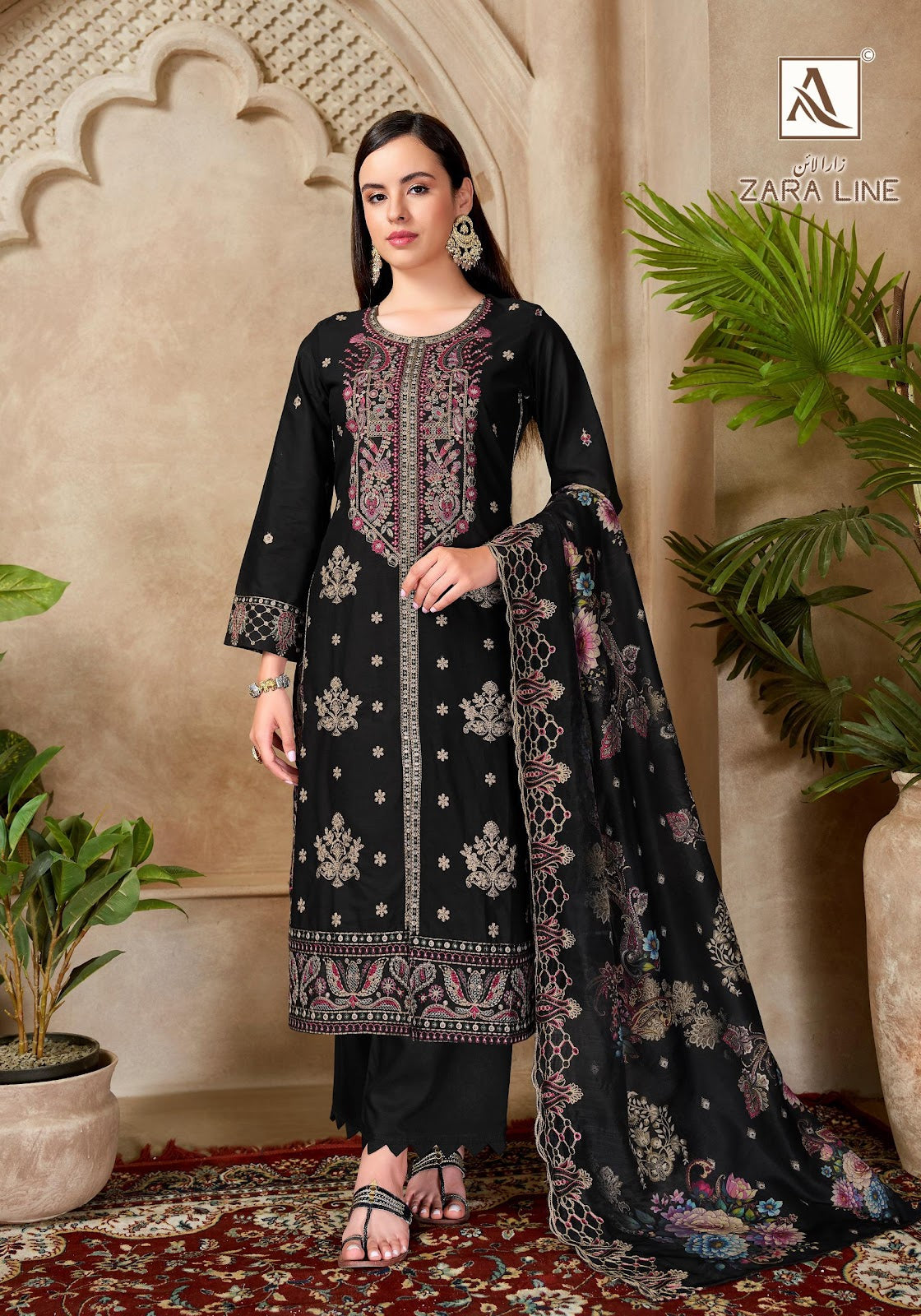 Zara Line Alok Cotton Cambric Karachi Salwar Suits Wholesale Rate