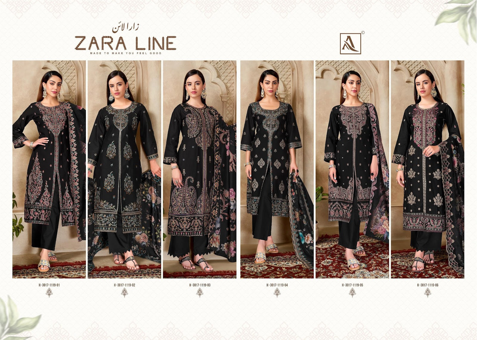 Zara Line Alok Cotton Cambric Karachi Salwar Suits Wholesale Rate