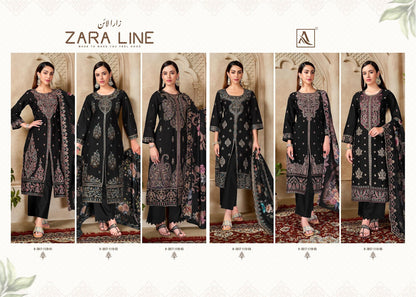 Zara Line Alok Cotton Cambric Karachi Salwar Suits Wholesale Rate