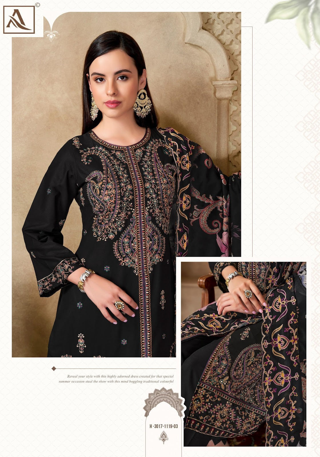 Zara Line Alok Cotton Cambric Karachi Salwar Suits Wholesale Rate
