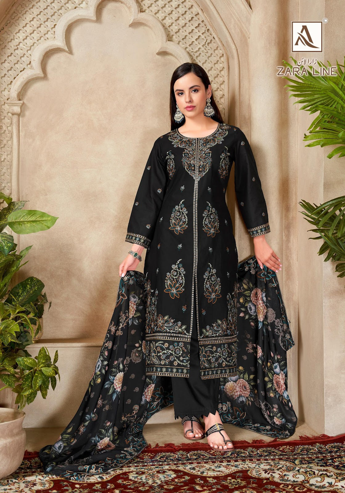 Zara Line Alok Cotton Cambric Karachi Salwar Suits Wholesale Rate