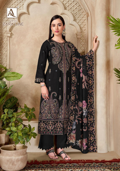 Zara Line Alok Cotton Cambric Karachi Salwar Suits Wholesale Rate