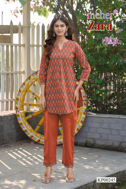 Zara Meher Cotton Co Ord Set Wholesale